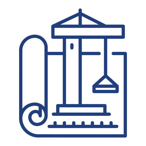 Civil Engineering Icon Blue